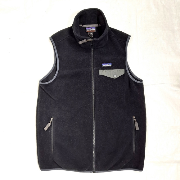 Patagonia Other - Patagonia Black Synchilla Snap-T Zip Fleece Vest